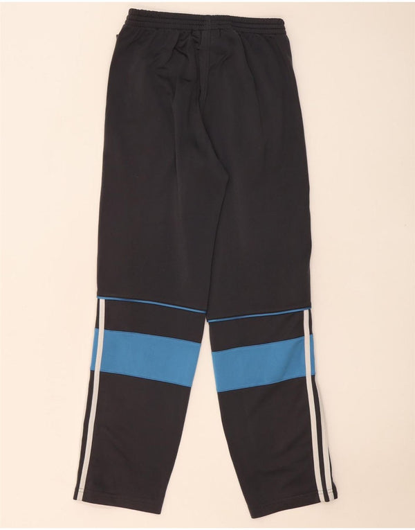 Adidas Boys Tracksuit Trousers 11-12 Years Grey Colourblock Polyester