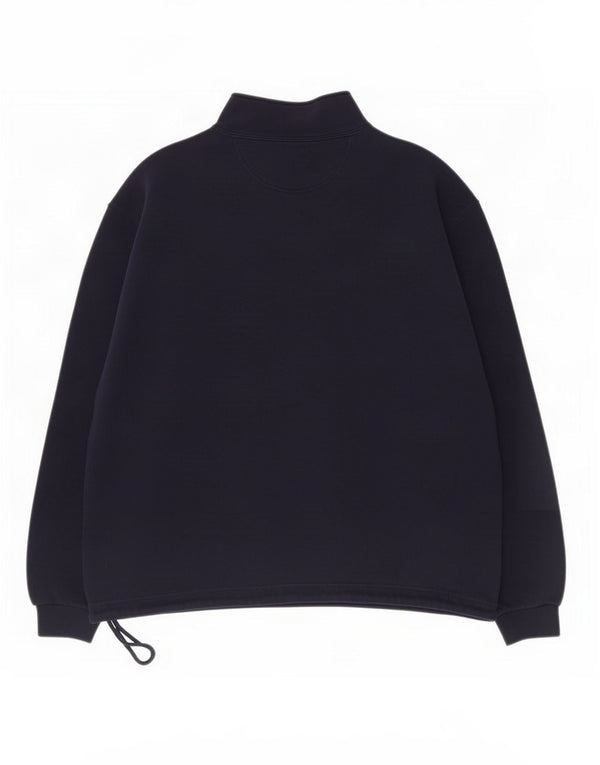 Champion Mens Zip Neck Sweatshirt Jumper Large Navy Blue