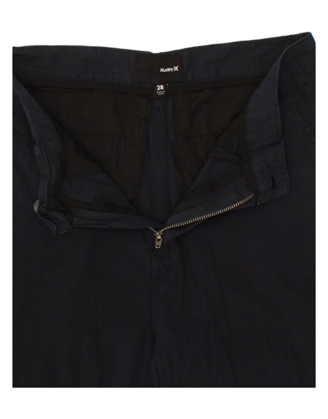 HURLEY Mens Chino Shorts W28 Small Navy Blue Vintage Hurley and Second-Hand Hurley from Messina Hembry 