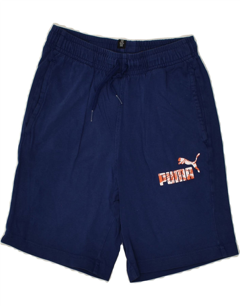 PUMA Boys Sport Shorts 11-12 Years Navy Blue Cotton | Vintage Puma | Thrift | Second-Hand Puma | Used Clothing | Messina Hembry 