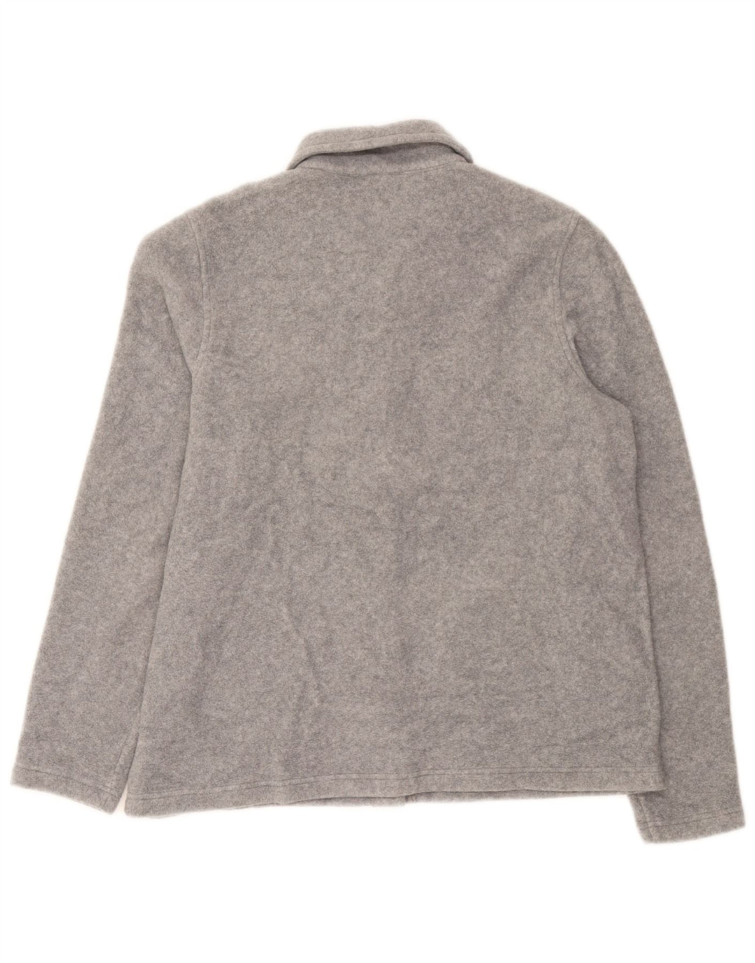L.L.Bean Womens Fleece Jacket UK 14 Medium Grey Polyester