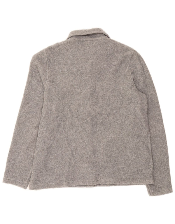 L.L.Bean Womens Fleece Jacket UK 14 Medium Grey Polyester