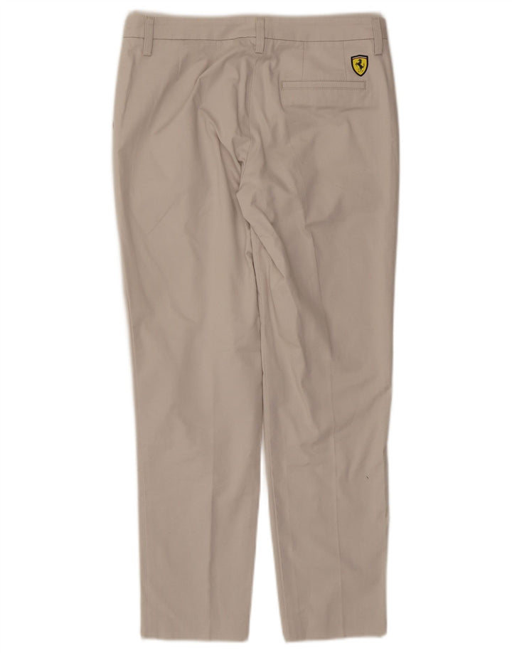 Ferrari Womens Slim Chino Trousers IT 42 Medium W28 L26 Beige
