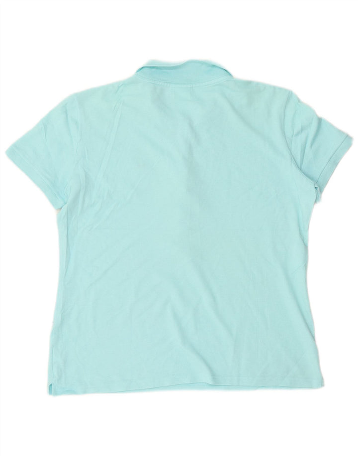 Lacoste Womens Polo Shirt Size 46 XL Blue Cotton