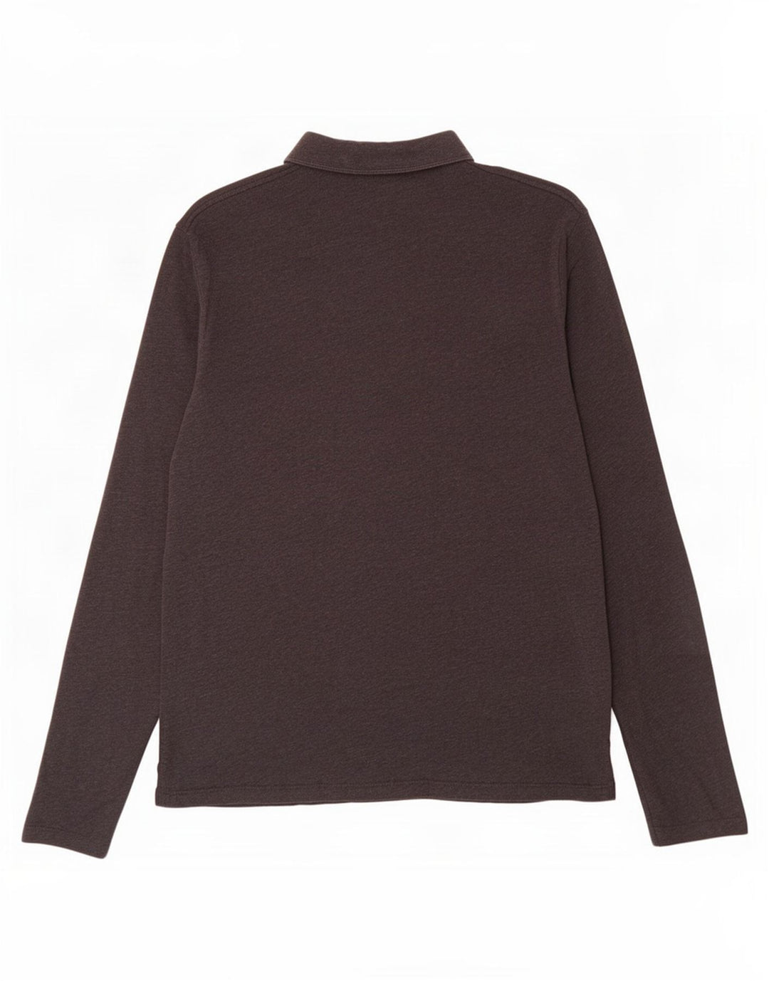 All Saints Mens Long Sleeve Polo Shirt Small Grey Cotton