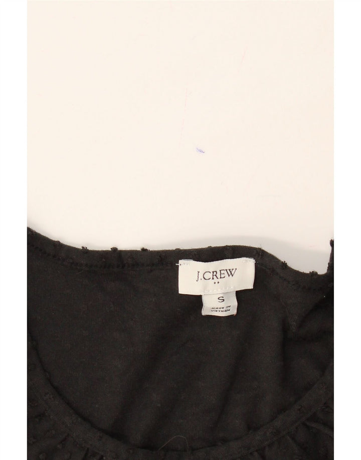 J. CREW Womens 3/4 Sleeve Blouse Top UK 10 Small Black Polyester Vintage J. Crew and Second-Hand J. Crew from Messina Hembry 