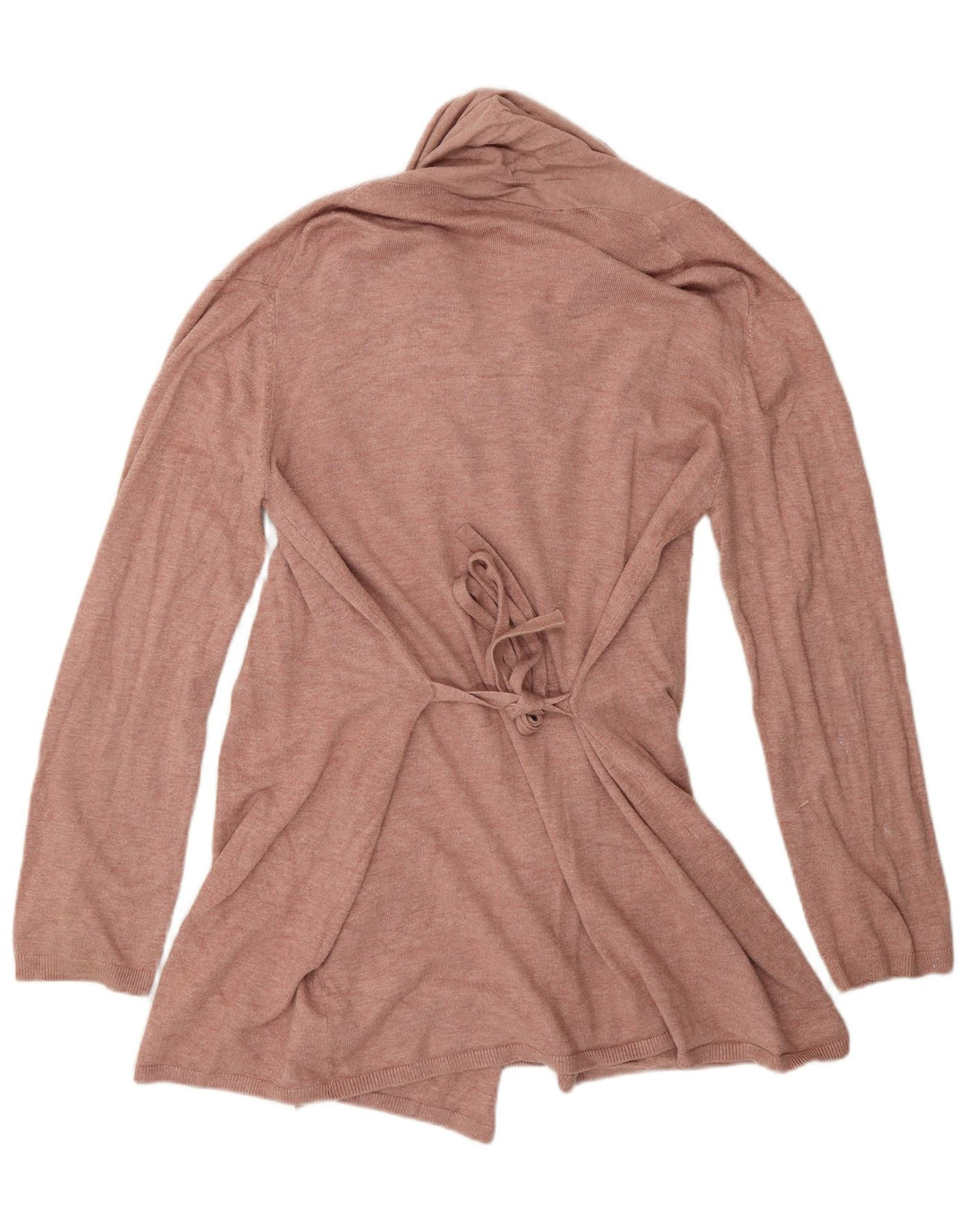 Zara Womens Open Cardigan Sweater UK 14 Large Pink Viscose
