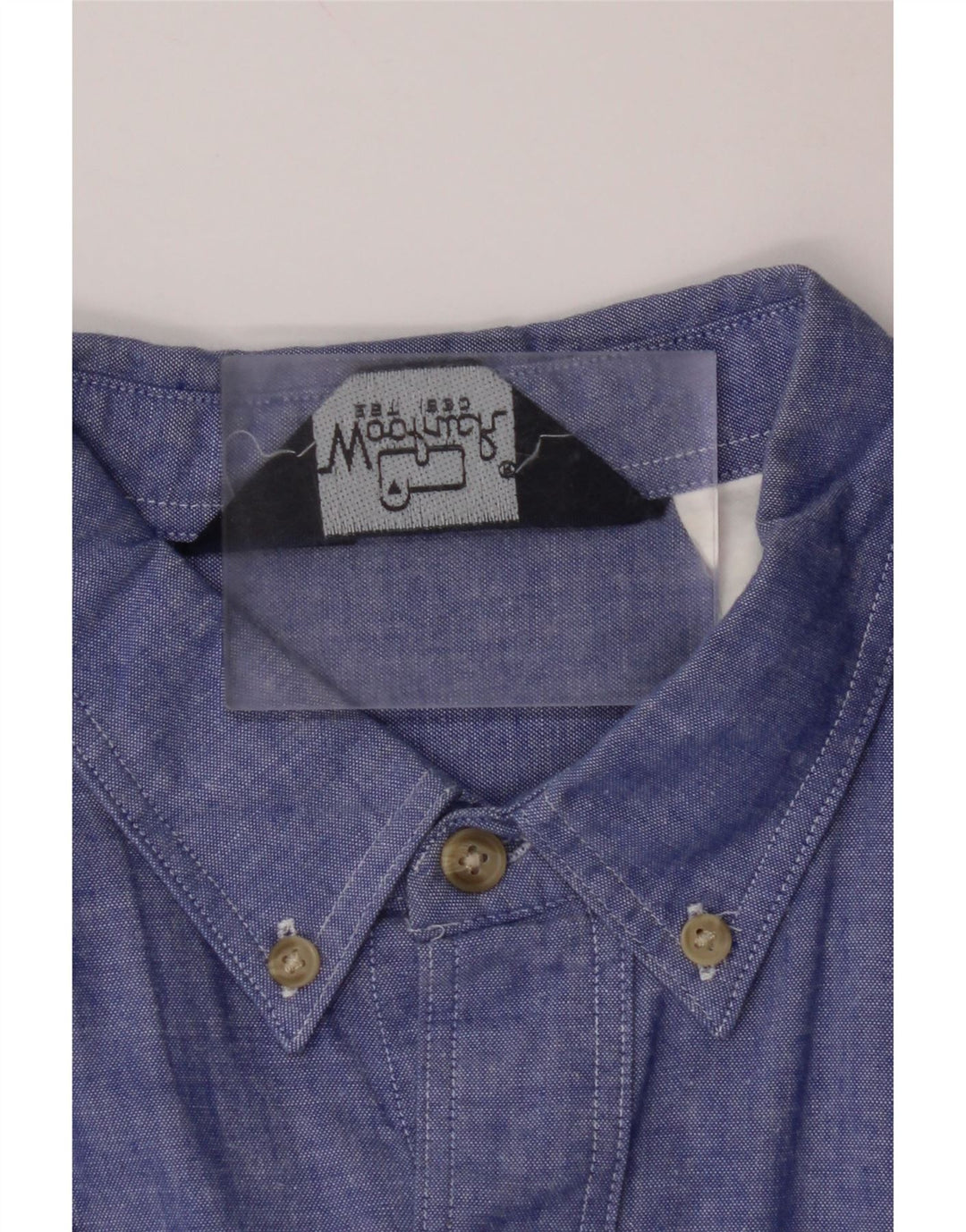 VINTAGE Mens Short Sleeve Shirt XL Blue