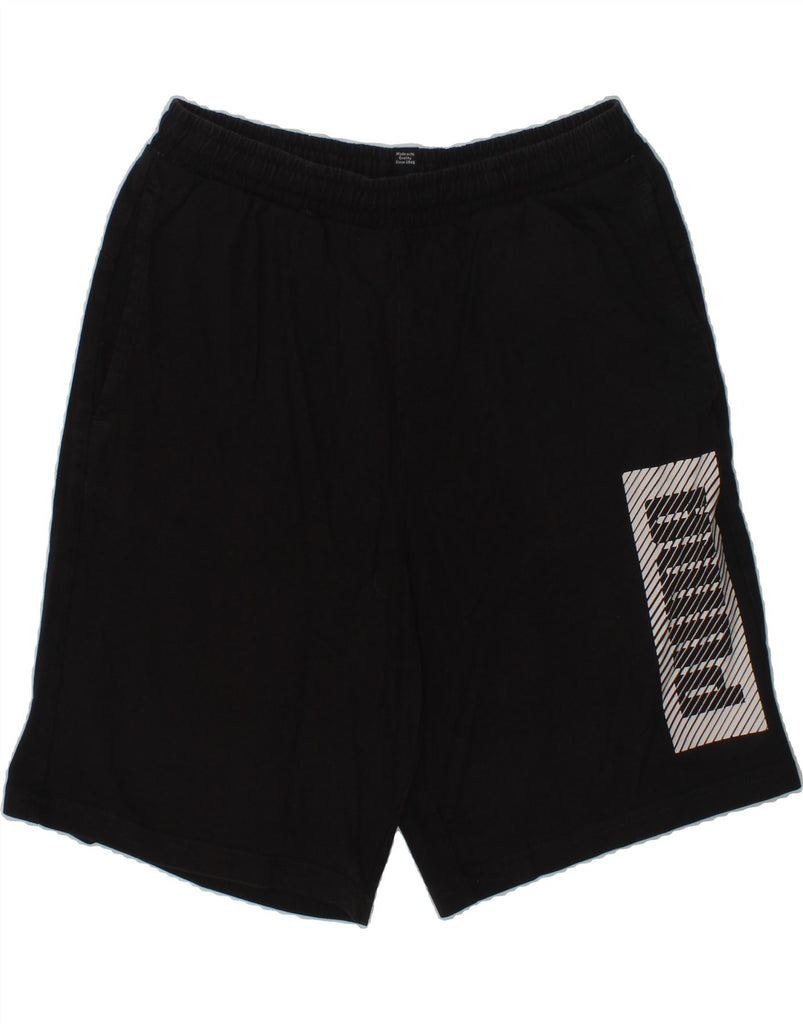 PUMA Boys Graphic Sport Shorts 13-14 Years Black | Vintage Puma | Thrift | Second-Hand Puma | Used Clothing | Messina Hembry 