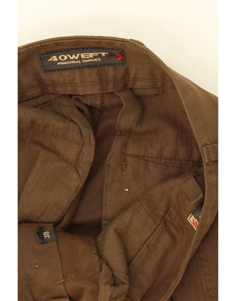 40WEFT Mens Straight Cargo Trousers W30 L33 Brown Cotton Vintage 40Weft and Second-Hand 40Weft from Messina Hembry 