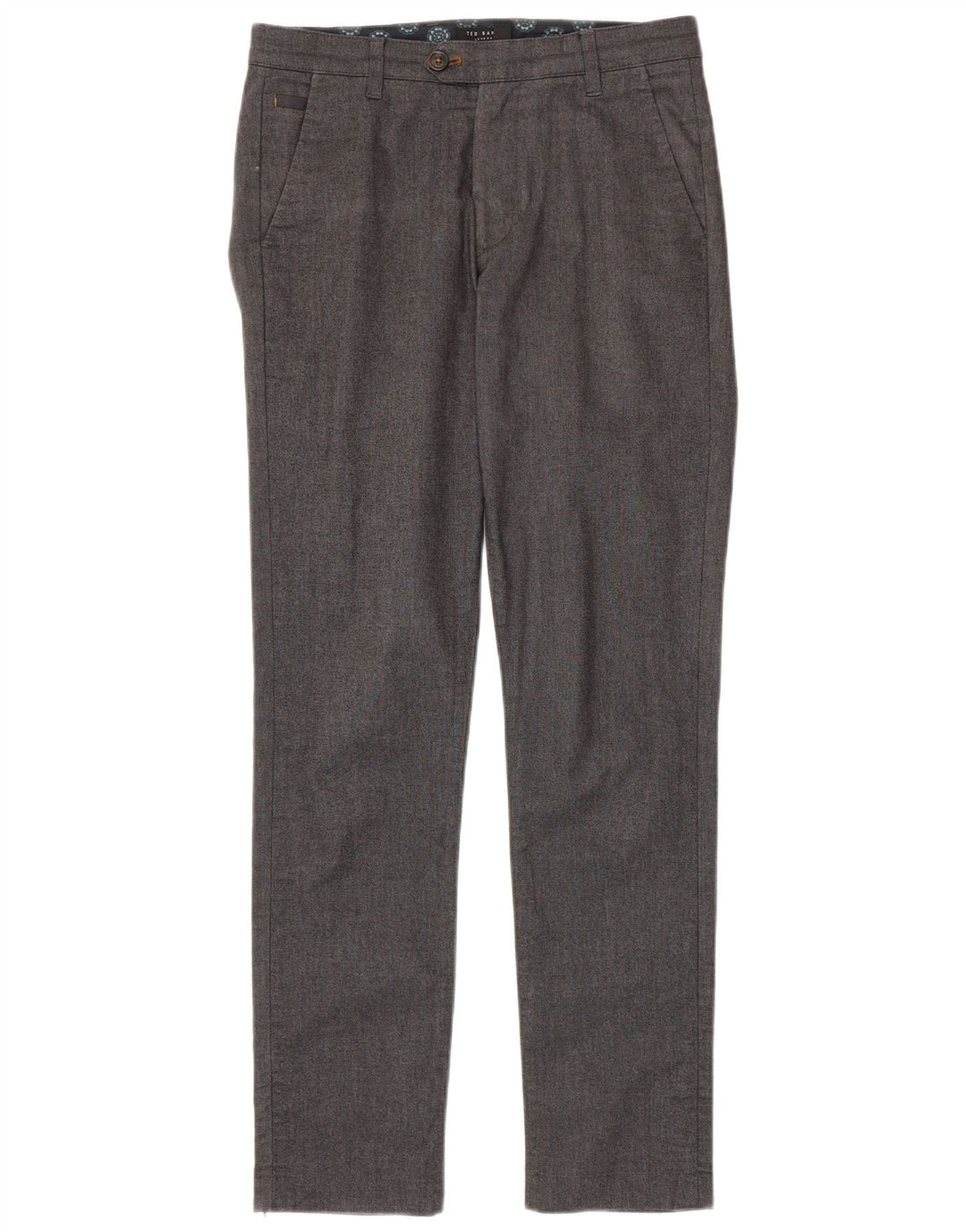 Ted Baker Mens Slim Suit Trousers W30 L32 Grey Flecked Cotton