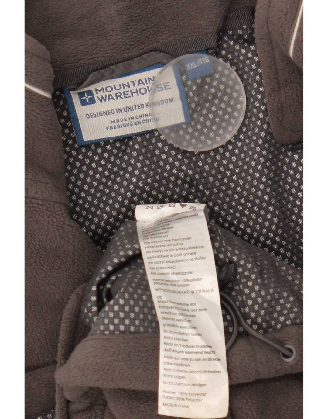 Mountain Warehouse Mens Fleece Jacket UK 44 2XL Grey Polyester