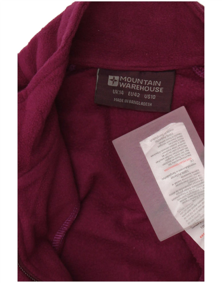Mountain Warehouse Womens Fleece Jacket UK 14 Large Purple Polyester