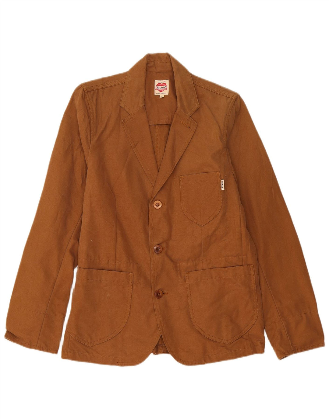 Carhartt Mens 3 Button Blazer Jacket UK 38 Medium Brown Cotton