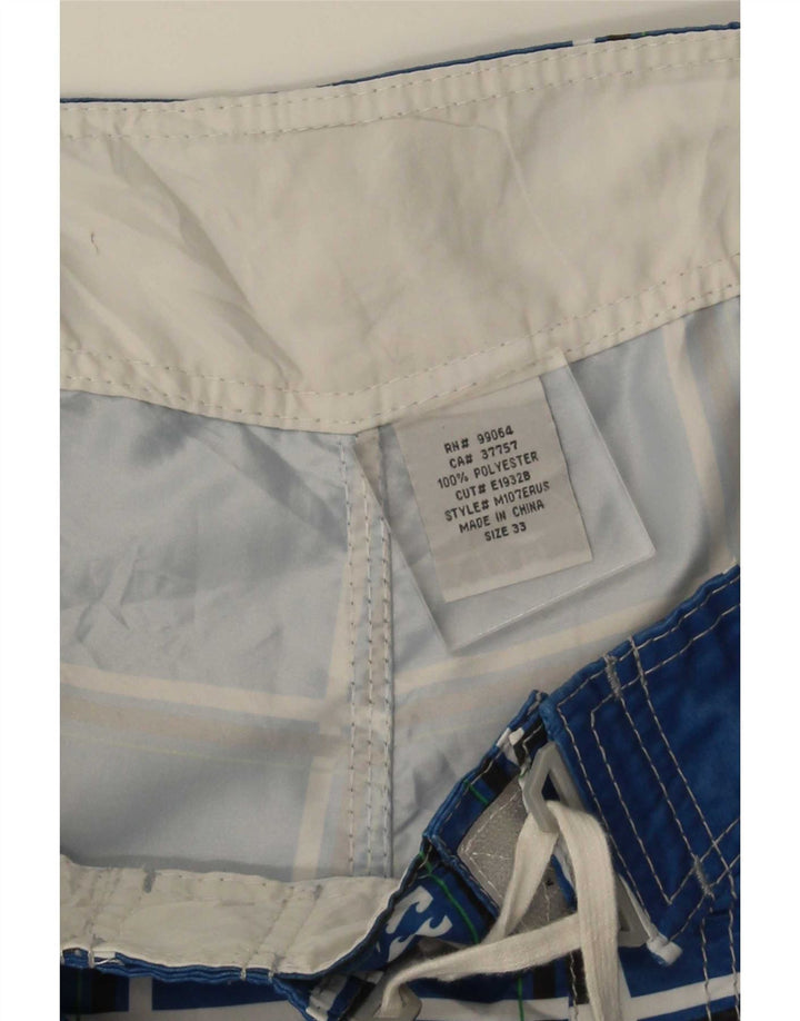 Billabong Mens Swimming Shorts Medium Blue Check Polyester