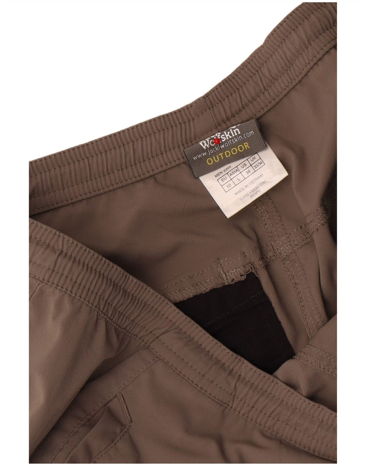 Jack Wolfskin Mens Cargo Shorts W33 Medium Brown Polyamide