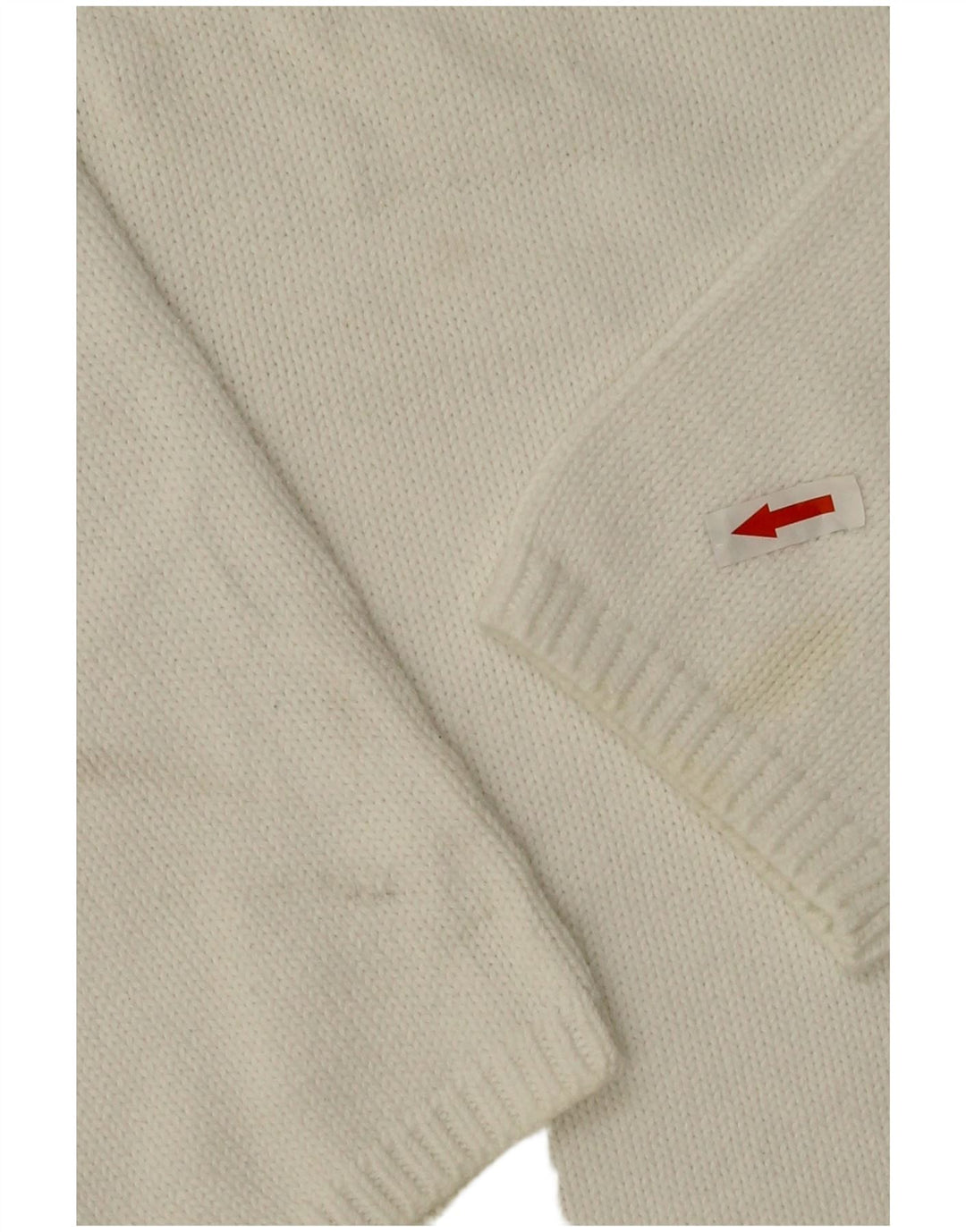Marks & Spencer Womens Crew Neck Jumper Sweater UK 16 Large White Cotton