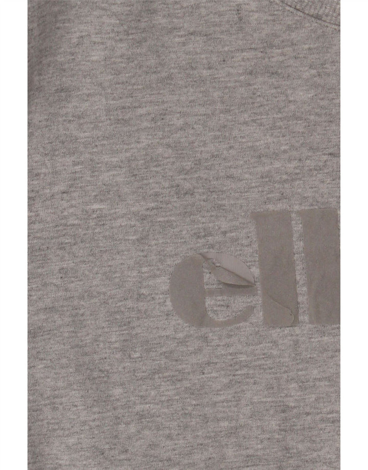 ELLESSE Mens Graphic Sweatshirt Jumper Medium Grey Cotton