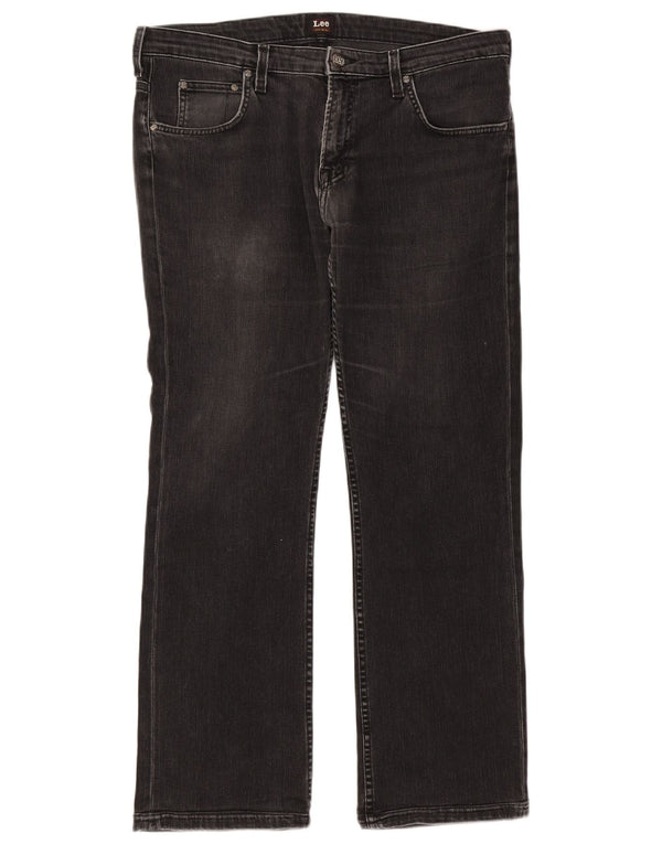 Lee Mens Knox Straight Jeans W36 L30 Black Cotton