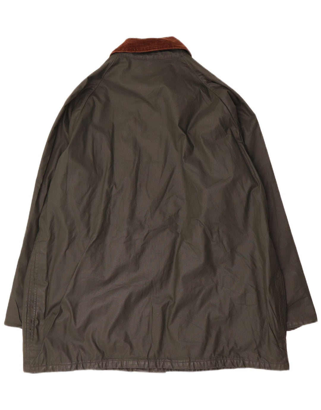 Vintage Mens Loose Fit Waxed Cotton Jacket Large Green