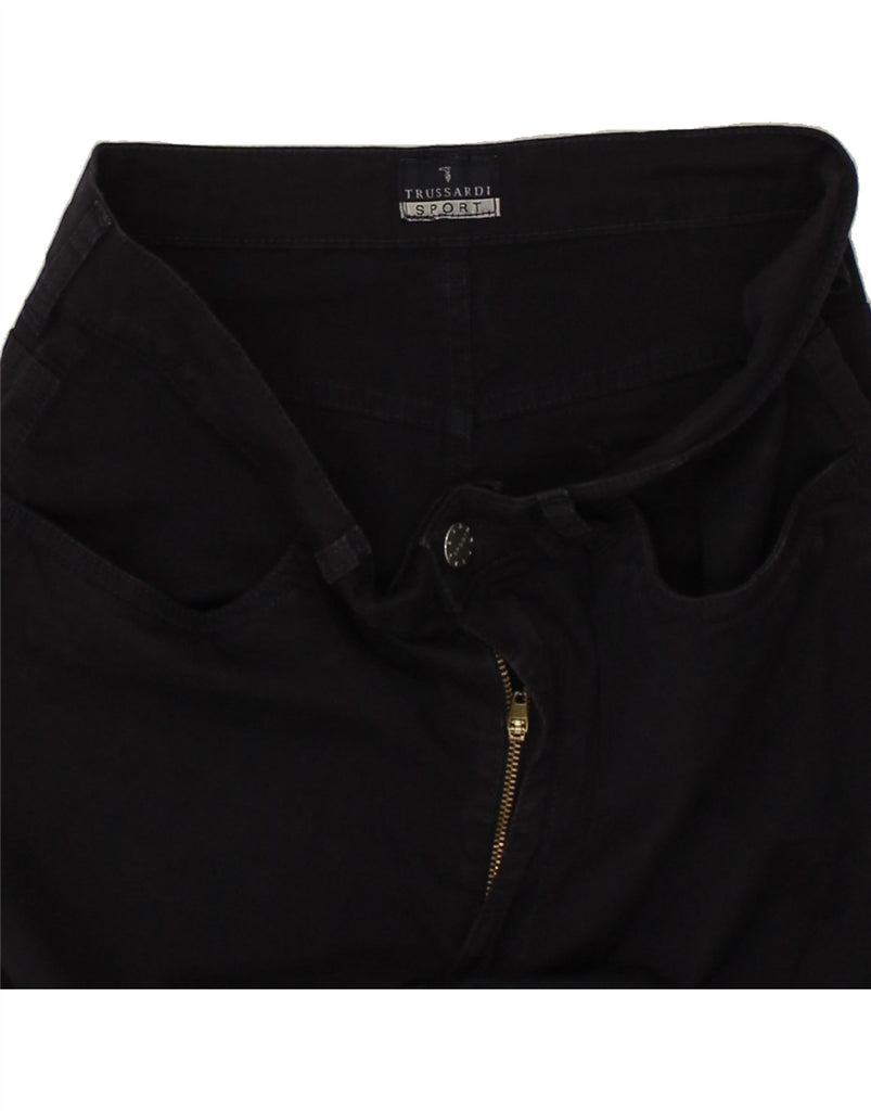 TRUSSARDI Womens Straight Casual Trousers W30 L31  Navy Blue Vintage Trussardi and Second-Hand Trussardi from Messina Hembry 