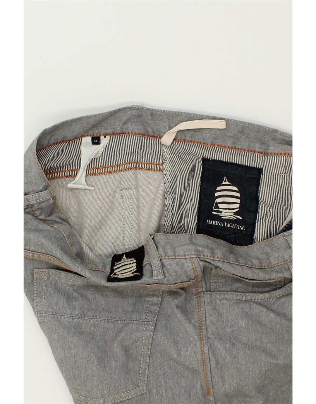 MARINA YACHTING Mens Straight Jeans W38 L33  Grey Vintage Marina Yachting and Second-Hand Marina Yachting from Messina Hembry 