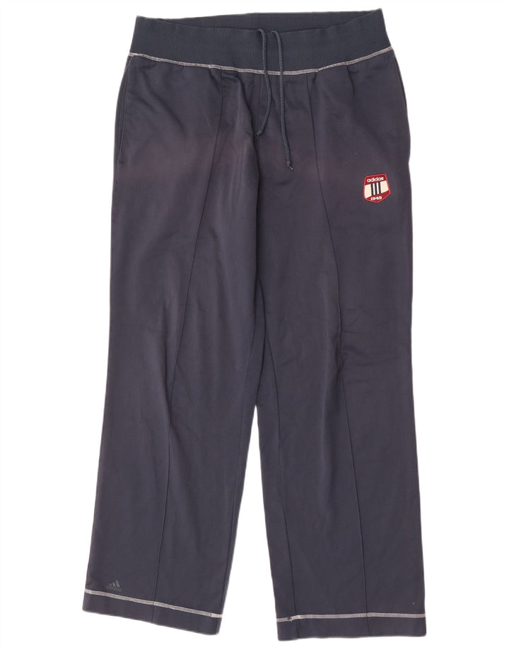 Adidas Mens Graphic Tracksuit Trousers Medium Navy Blue Polyester