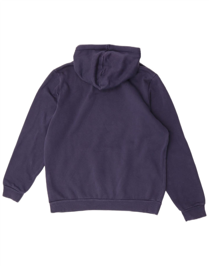 Puma Mens Graphic Hoodie Jumper Medium Navy Blue Cotton