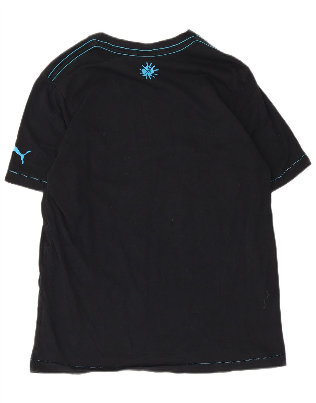 Puma Mens Graphic T-Shirt Top Small Black Cotton