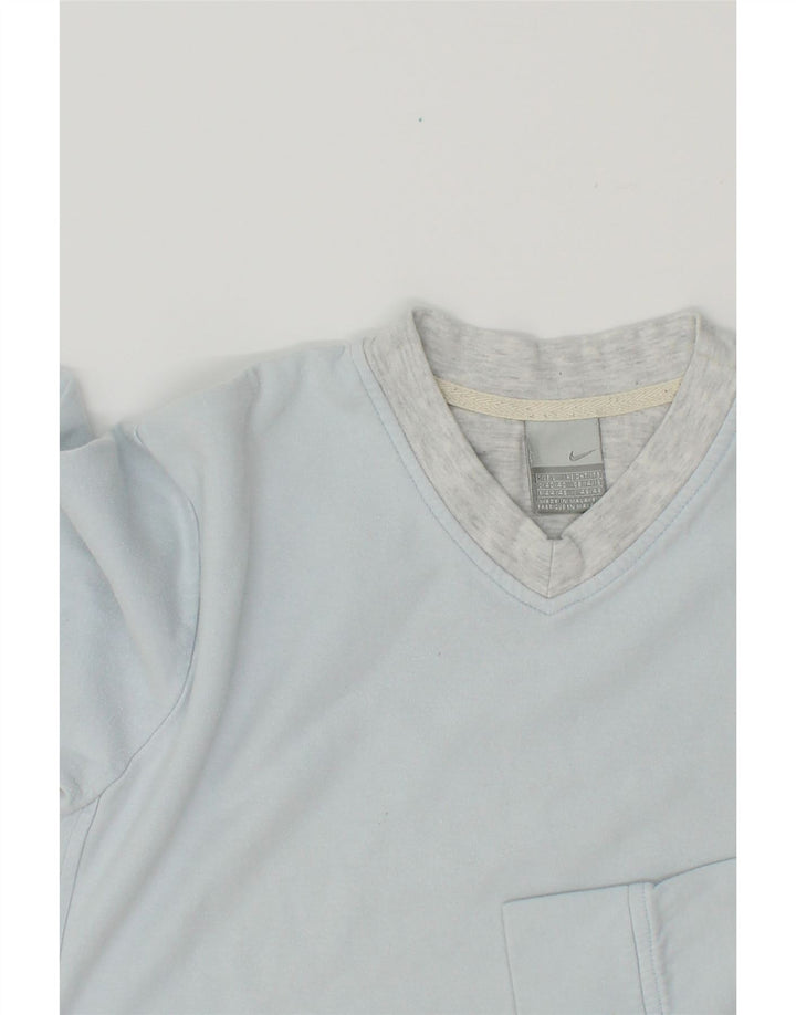 NIKE Womens Sweatshirt Jumper UK 14/16 Large Blue Cotton Vintage Nike and Second-Hand Nike from Messina Hembry 