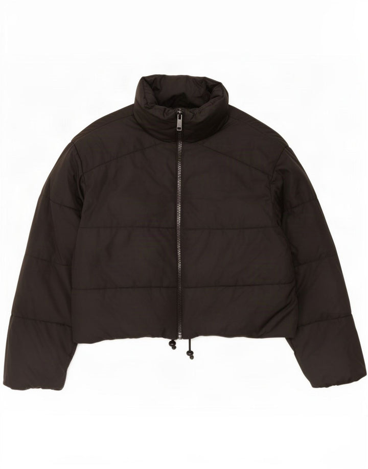 Zara Womens Oversized Padded Jacket UK 10 Small Black Polyester