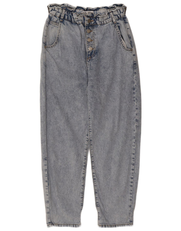 Zara Womens High Waist Jeans EU 38 Small W28 L25 Blue Cotton