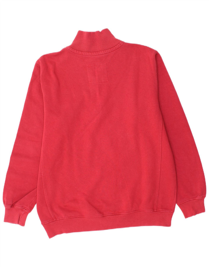 ROADSIGN AUSTRALIA Mens Zip Neck Sweatshirt Jumper Large Red Cotton