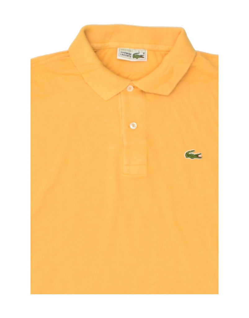 LACOSTE Mens Polo Shirt Size 6 XL Yellow Cotton | Vintage Lacoste | Thrift | Second-Hand Lacoste | Used Clothing | Messina Hembry 