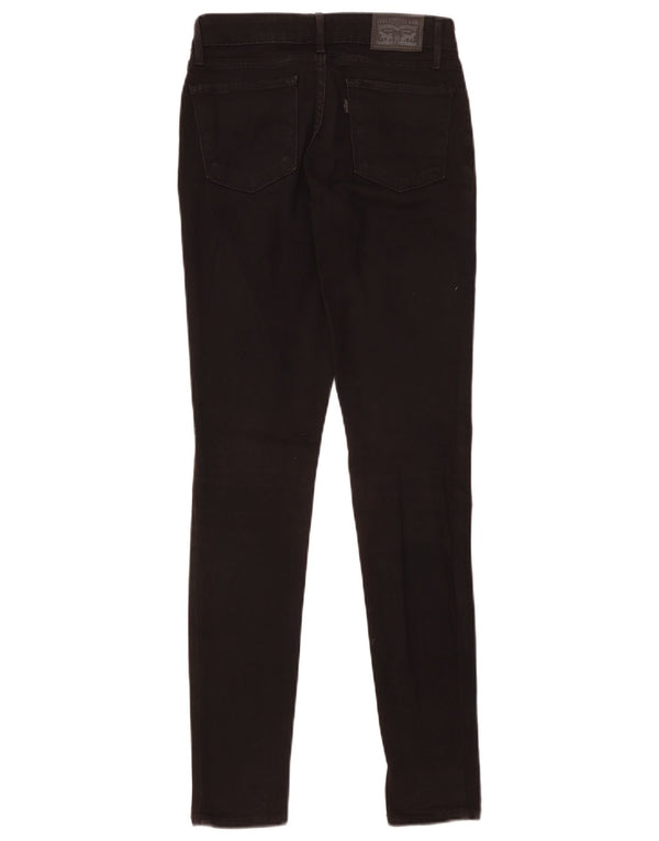 LEVI'S Womens 711 Skinny Jeans W26 L30 Black Cotton