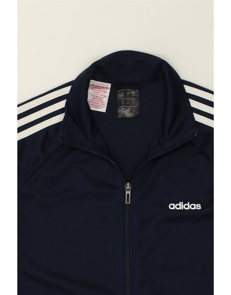 ADIDAS Boys Tracksuit Top Jacket 13-14 Years Navy Blue Polyester | Vintage Adidas | Thrift | Second-Hand Adidas | Used Clothing | Messina Hembry 