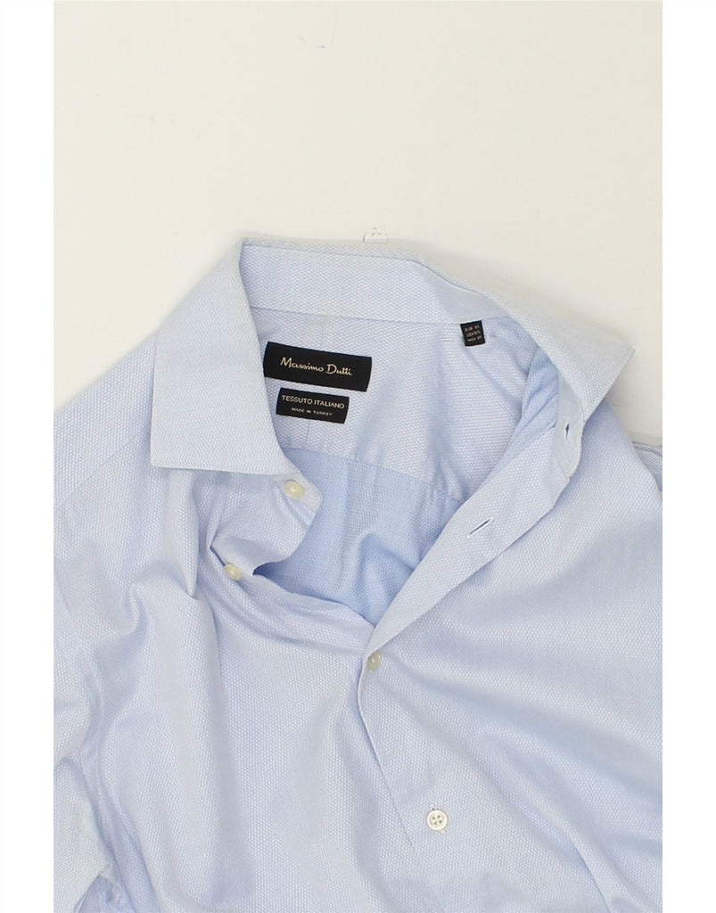 MASSIMO DUTTI Mens Tessuto Italiano Shirt Size 39 Medium Blue | Vintage Massimo Dutti | Thrift | Second-Hand Massimo Dutti | Used Clothing | Messina Hembry 