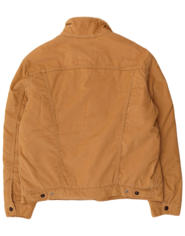 Levi's Mens Corduroy Sherpa Jacket UK 40 Large Beige Cotton