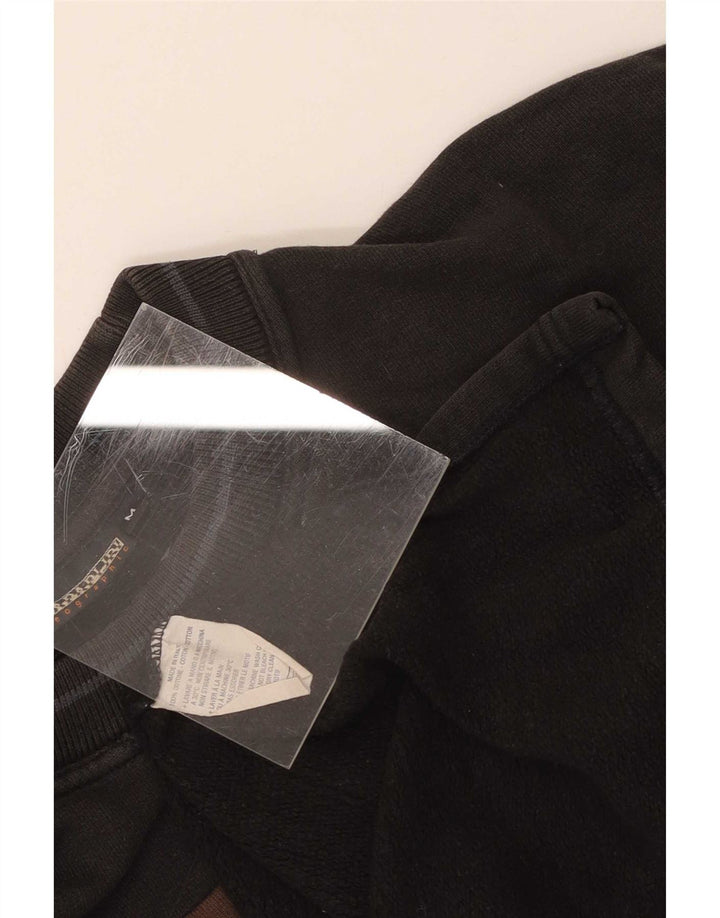 Napapijri Mens Geographic Sweatshirt Jumper Medium Black Colourblock