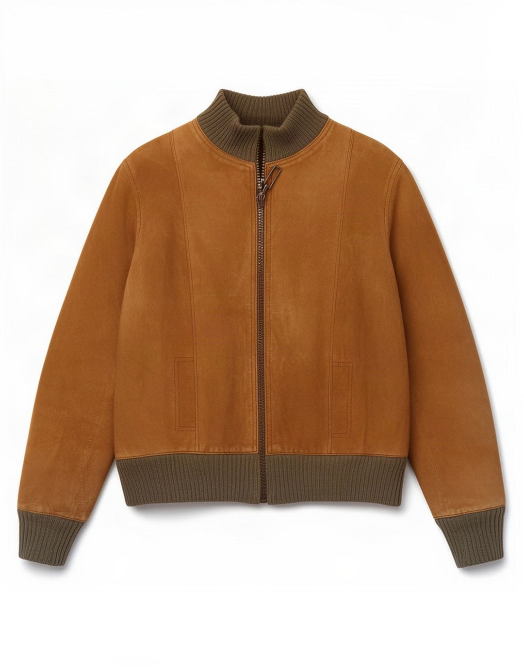 Vintage Mens Suede Bomber Jacket UK 34 XS Brown