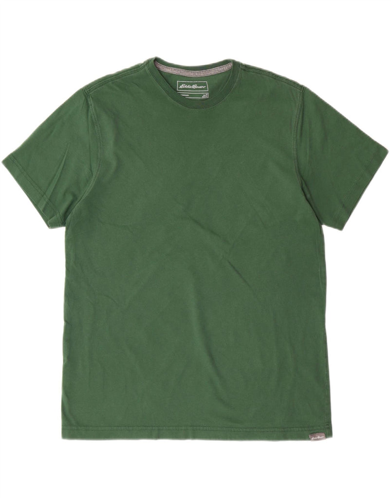 EDDIE BAUER Mens T-Shirt Top Medium Green Cotton Vintage Eddie Bauer and Second-Hand Eddie Bauer from Messina Hembry 