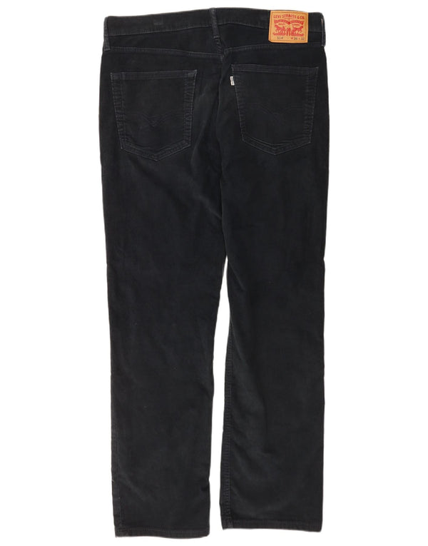 Levi's Mens 514 Straight Corduroy Trousers W36 L32 Navy Blue Cotton