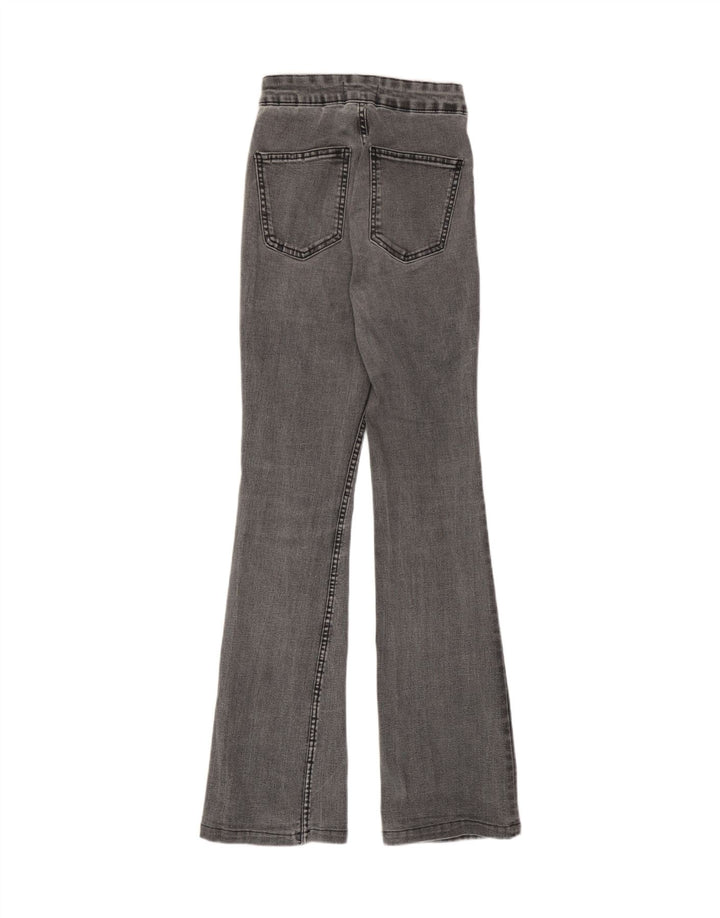 Zara Womens High Rise Flared Jeans EU 34 2XS W24 L31 Grey
