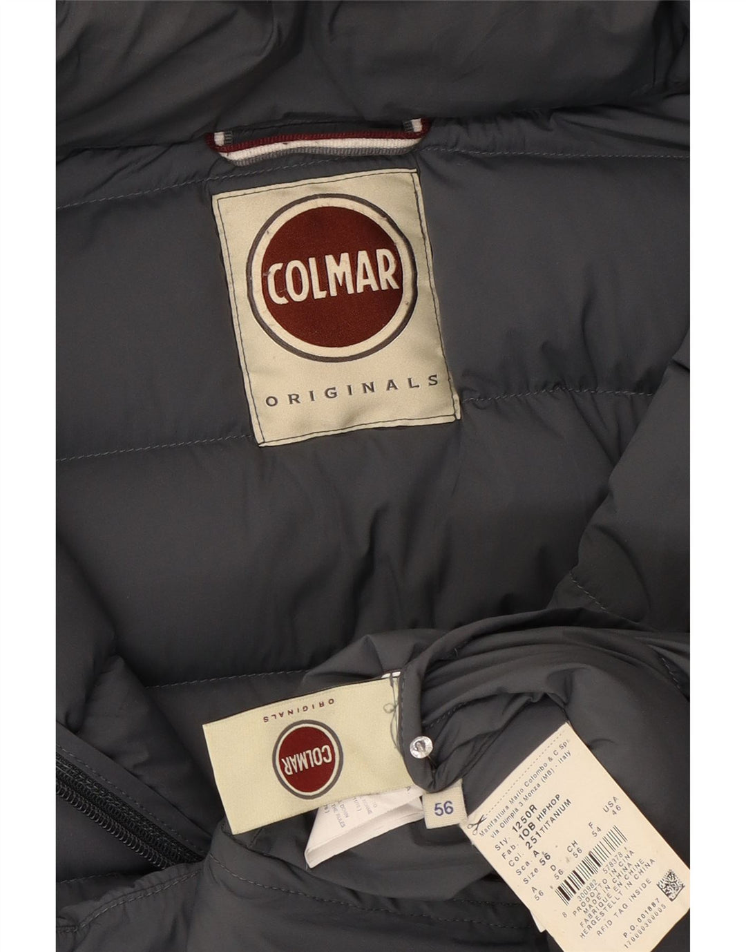Colmar Mens Hooded Padded Jacket IT 56 XL Grey Polyamide