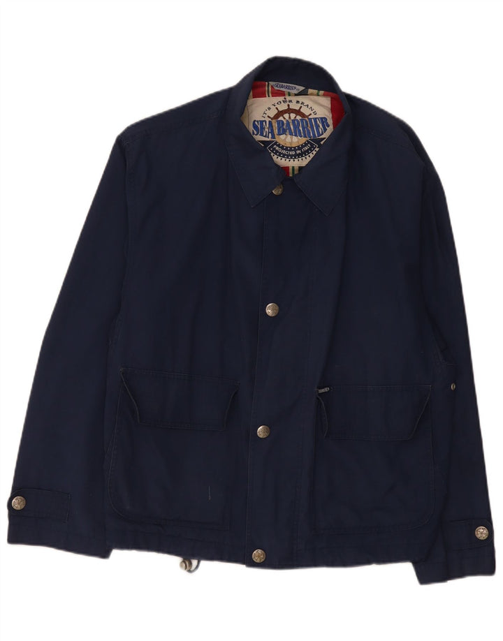 Sea Barrier Mens Bomber Jacket UK 38 Medium Navy Blue