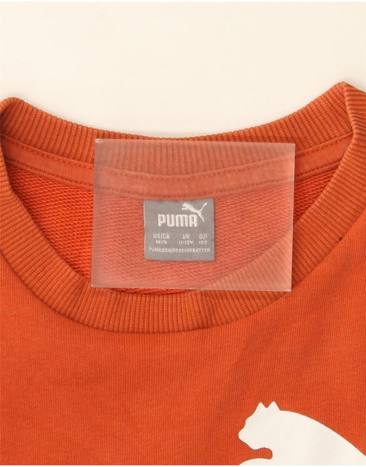 Puma Boys Graphic Sweatshirt Jumper 11-12 Years Orange