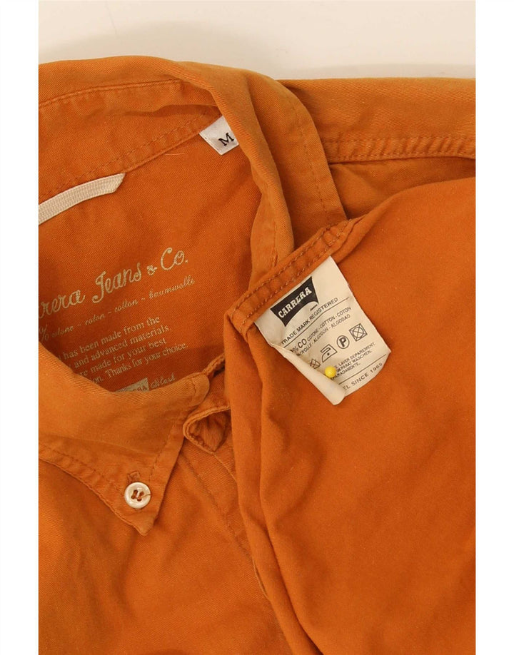 Carrera Mens Shirt Medium Orange Cotton