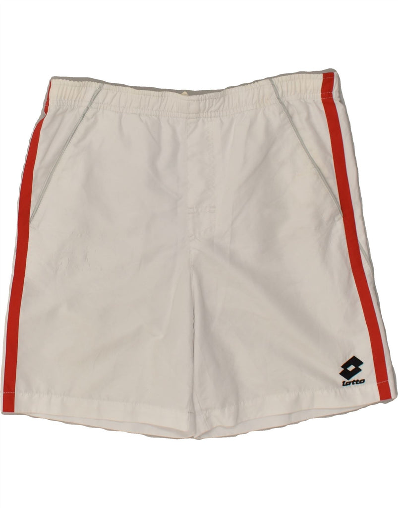 LOTTO Boys Sport Shorts 15-16 Years White | Vintage Lotto | Thrift | Second-Hand Lotto | Used Clothing | Messina Hembry 