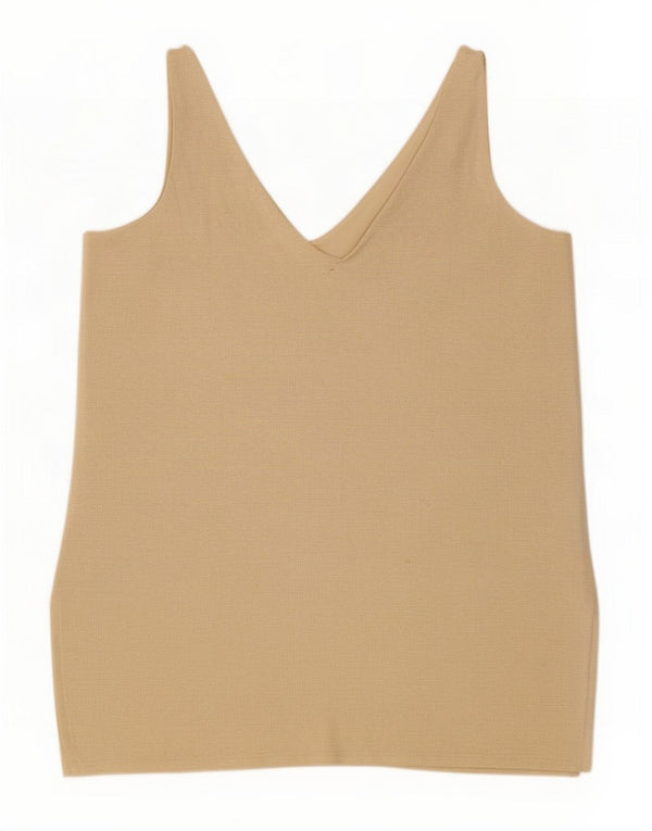 Marks & Spencer Womens Vest Top UK 18 XL Beige Viscose
