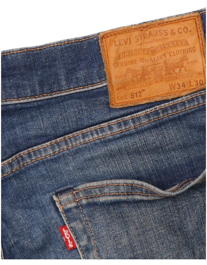 LEVI'S Mens 512 Slim Tapered Jeans W34 L28 Blue Cotton